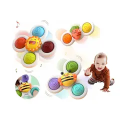 GENERICO - Set de Spinners Sensoriales Abejita con Ventosa para Bebé