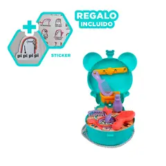 GENERICO - Cartera Infantil Didactica en Celeste Y+Regalo Stickers