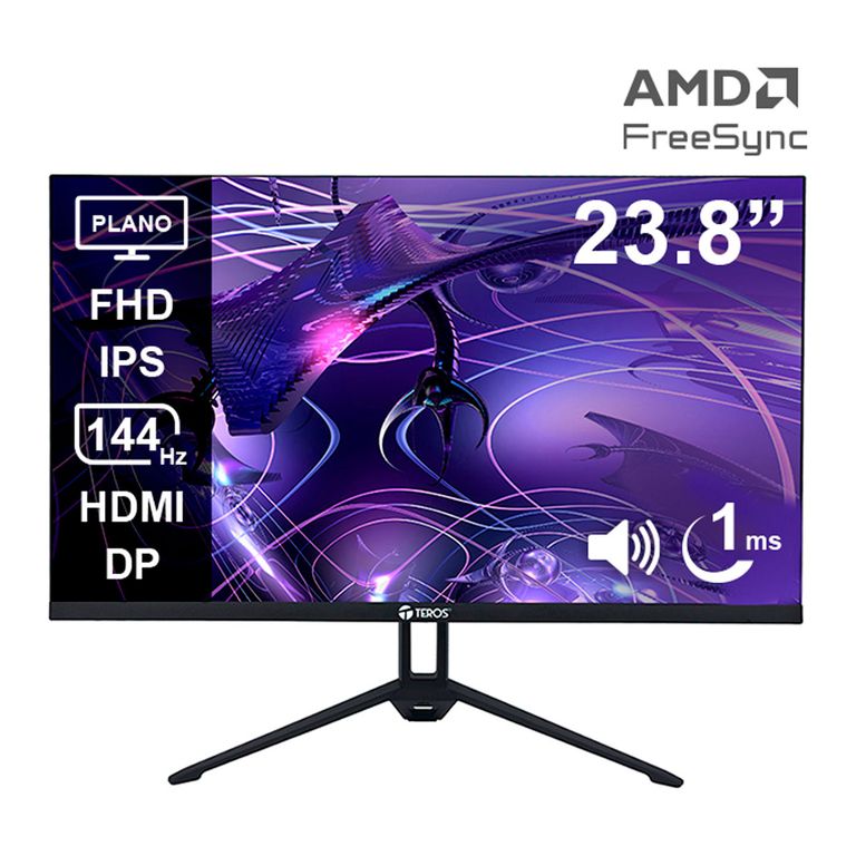Monitor gamer 24 pulgadas IPS Full HD 144 Hz 1 ms con parlantes HDMI DP TE-2417S