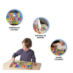 GENERICO - Pack2 Puzle de Cantidades en Multicolor y+Ligas de Regalo
