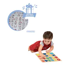 GENERICO - Pack12 Puzle con Figuras Geometricas de Madera Multicolor