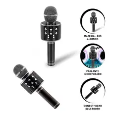 GENERICO - Pack6 Mic Funcional con Parlante Integrado de Color Negro