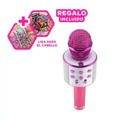GENERICO - Pack6 Microfono Inalambrico en Color Fucsi Y+Ligas de Regalo