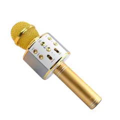 GENERICO - Microfono Practico Compacto Bluetooth en Tono Dorado