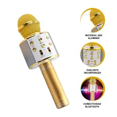 GENERICO - Pack6 Mic de Material de ABS en Dorado Y+Papel de Regalo