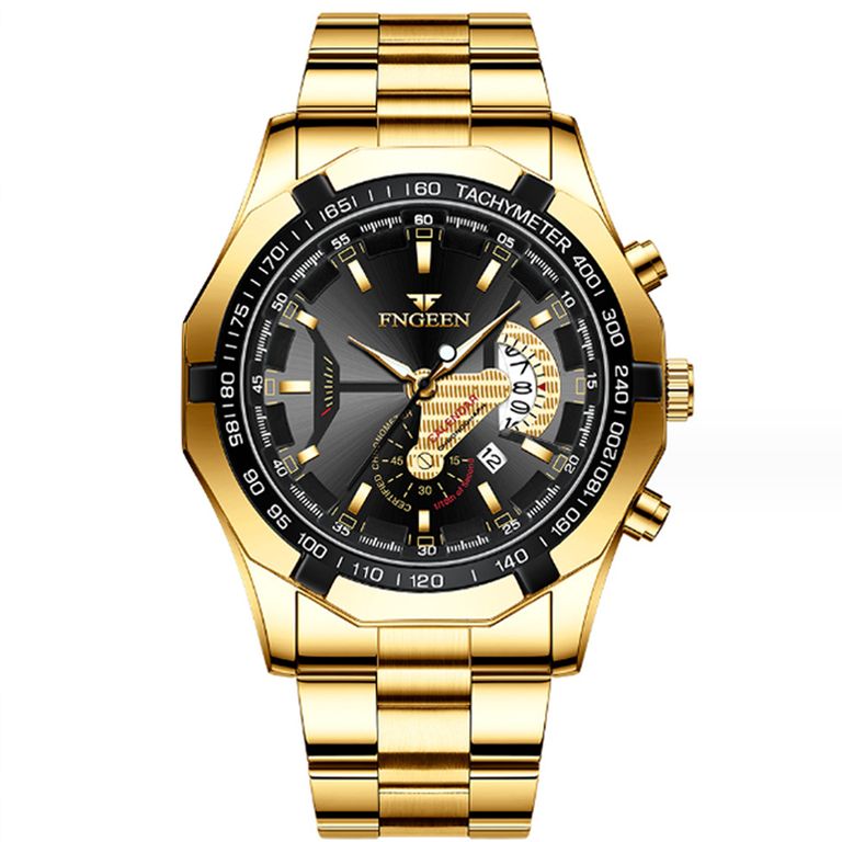 Toumi FG01 reloj mecánico de gran dial impermeable - Dorado