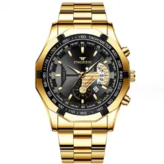 OVOTOUMI - Toumi FG01 reloj mecánico de gran dial impermeable - Dorado