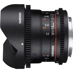 SAMYANG - 12mm T31 Cine Ojo De Pez Lente Para Nikon F Montura - Negro