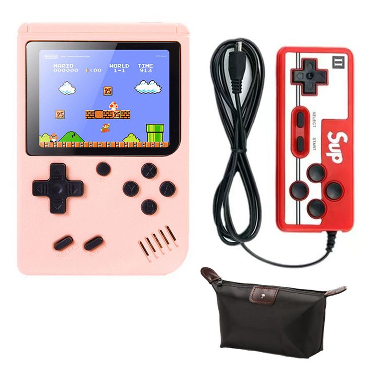 Consola Retro Portátil SUP 3" 400 in 1 Juegos - Rosa