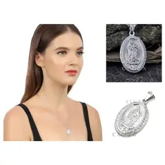 OEM - Collar Virgen de Guadalupe Medalla en Acero inoxidable