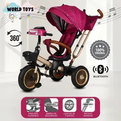 KIDS - Triciclo Guiador 3 En 1 «GOLDEN II NEW COLLECTION» Pink