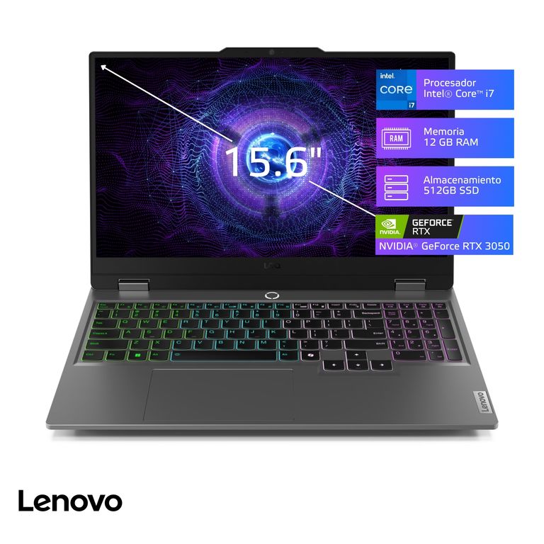 Laptop Gamer LOQ 15IRX9 Core i7-13650HX 12GB 512GB SSD RTX-3050 6GB 156 FreeDos