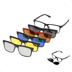 GENERICO - Lentes De Sol Polarizado Magnetico Proteccion Uv 6 En 1