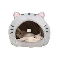 GENERICO - Cama de gato con diseño cueva Gatuna + cojin