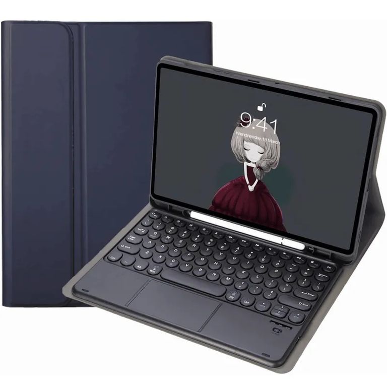 Funda con Teclado TouchPad Bluetooth Para Ipad A16 11Va Gen