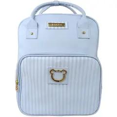 GENERICO - Mochila Pañalera - Rayas - Celeste