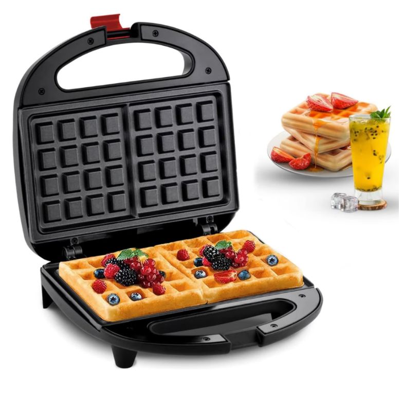 Maquina Eléctrica Waflera Doble Cara Antiadherente 750W RAF