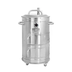 GRILLCORP - Cilindro Ahumador Mediana de Acero Inoxidable LLamas