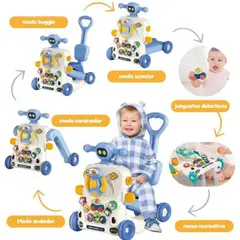 CAM - Andador caminador para bebe 6 en 1 AZUL
