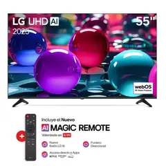LG - Televisor 55 UHD 4K Thinq AI 55UA7300PSB 2025 + Control Magic MR25GA
