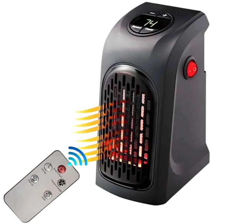 Calefactor Estufa Portátil 400W Control Remoto para Oficina Dormitorio