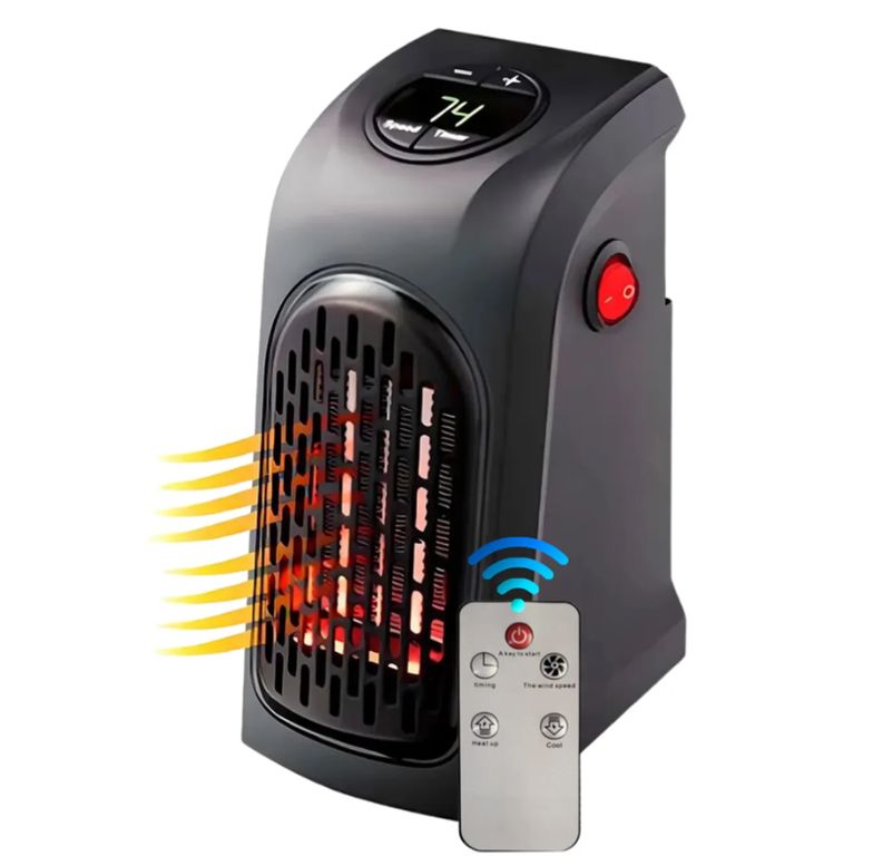 Calefactor Estufa Portátil 400W Control Remoto para Oficina Dormitorio