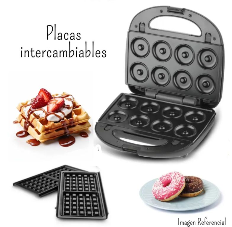 Maquina Para Hornear Donas Y Waffles 2 En 1 RAF 850watts