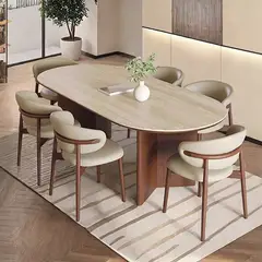 STIL NOVO - JUEGO DE COMEDOR 6 SILLAS LUNA BEIGE