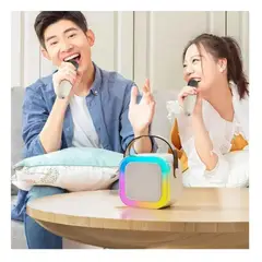 GENERICO - Pack2 Parlante de Buen Sonido en Beige Y+Regalo Stickers