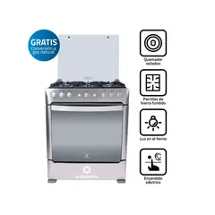 INDURAMA - COCINA PARMA ZAFIRO 6 HORNILLAS CROMA