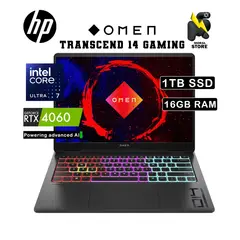 HP - LAPTOP OMEN TRANSCEND 14-FB0001LA / INTEL CORE ULTRA 7-155H /16GB RAM /1TB SSD/RTX4060/14" OLED