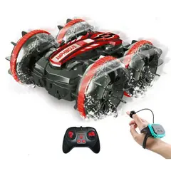 DANWEILE - Coche anfibio de control remoto para terrenos y agua -Rojo