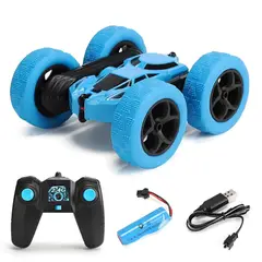 DANWEILE - Coche de acrobacias con control remoto para niños-Azul