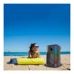 GENERICO - Pack2 Parlante con Microfono de 8pulg Y+Banderitas Adhesivas