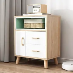 STARHOME - Velador Estilo Nórdico Vela Color Duna y Blanco