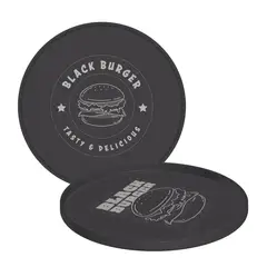 TRAMONTINA - Plato Black Burger En Polipropileno Gris x6
