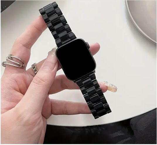 Correa Resina y Acero para Apple Watch 38mm - NEGRO