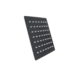 GENERICO - Cabeza de ducha 10 Negro Cuadrado