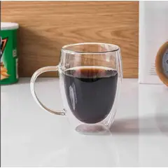 GENERICO - SET 4 TAZAS DOBLE VIDRIO BOROSILICATO 3800ML