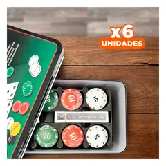 RYBIU IMPORT - Pack6 Kit Juego de Mesa Estilo Casino Y+Regalo Stickers