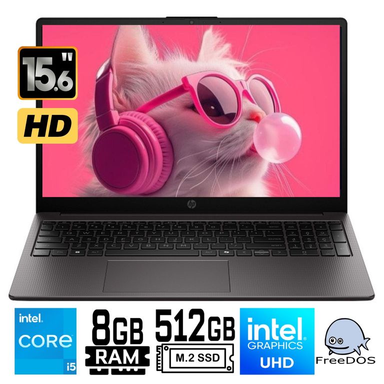 Laptop 250 G10 Intel Core i5-1334U 8GB SSD 512GB 15.6"HD, FreeDOS