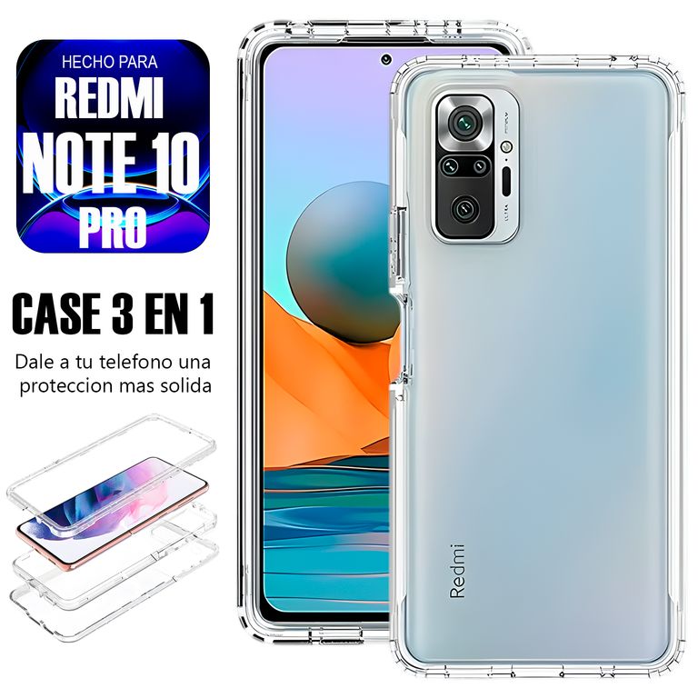 Case Triple es 3 en 1 Para Redmi Note 10 Pro