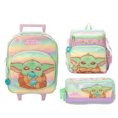 STAR WARS - Maleta Nido + Lonchera + Cartuchera Baby Yoda Niña