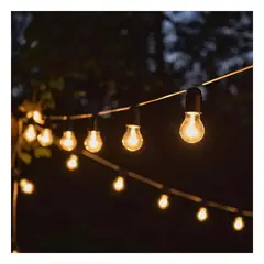 GENERICO - Pack6 Cadena de Luces de 5 Metros en Color Negro