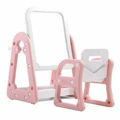 EVERBEST - Mesa Pizarra infantil con Silla color Rosado