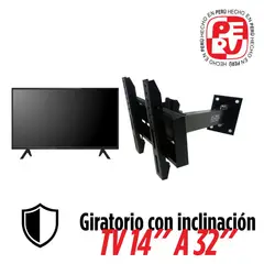 IMSARACKS - Rack Soporte Giratorio 180° TV 14 a 32 con Inclinación Movible
