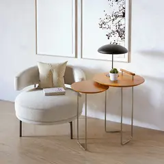 PAZART MUEBLES - SET MESAS AUXILIARES CLASSIC NATURE