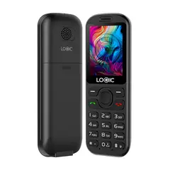 LOGIC - Celular basico Fijo Fixo 240K teclas grandes Negro