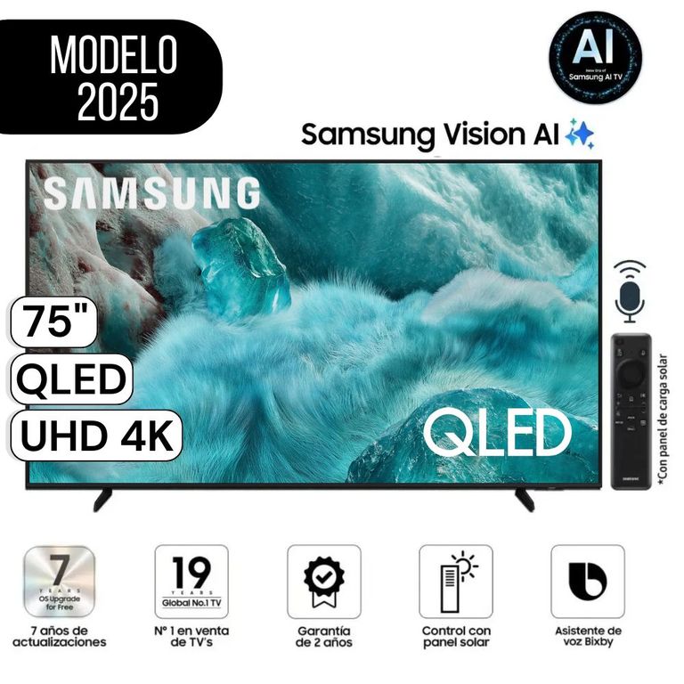 Televisor QLED 75" Pulg. Visión AI Smart TV QN75Q7FAAGXPE - Nuevo 2025