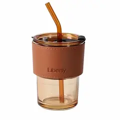 GENERICO - Vaso Premium de Vidrio para Infusión Caramelo